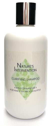 Nature's Intervention - Clarifying Shampoo - 99% Natural. ACV, Tea Tree & Eucalyptus. Sulfate & Paraben-Free, Concentrated, pH5.5 for Sensitive Skin. 250ml
