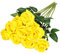 Nubry künstliche Seidenrose Blume einzigen Stiel lebensechte gefälschte Rose für Hochzeit Blumenstrauß Blumenarrangements Home Party Centerpiece Dekoration, 10pcs (gelb)