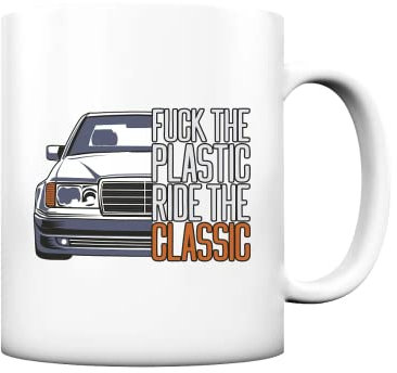 glstkrrn W124 Fck the plastic Tasse, Keramik, 330ml