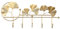 Baoblaze Gancio Appendiabiti da Parete a Forma di Foglia di Ginkgo Portachiavi Cappotto Cappelli Gioielli Sciarpa Accessori 'Ingresso, A d'oro