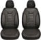 BREMER SITZBEZÜGE Maß Auto Schonbezüge kompatibel mit Renault Clio 4 Fahrer & Beifahrer Set ab 2012-2019 / Auto Schonbezug Velour Kunstleder Set 2er Pack in Schwarz (PS804)
