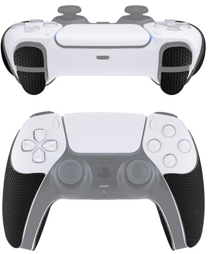 eXtremeRate PlayVital Grip Adesivo Antiscivolo per ps5 Controller Joystick con Skin Gomma per Tasti Trigger L1 L2 R1 R2 - Corazzatura Edizione, Nero