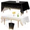 KingGair 4 Stück Einweg-Tischdecken für rechteckige Tische, 137,2 x 274,3 cm, PVC-Tischdecken mit Punkten, Konfetti, wasserdichte Tischdecke für Party, Picknick, Hochzeit, Geburtstag