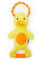 Duck Dog Toy Dual Tug-Bright Yellow-Great for Interactive Play for dogs or puppy-Multiple textures including rope, Squeaky