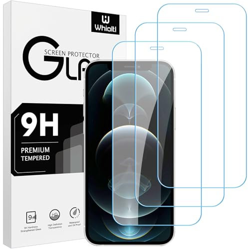Whioltl [3-Pack] Screen Protector for iPhone 12 Pro Max (6.7-Inch), Tempered Glass 99.99% HD Clarity 9H Hardness Premium Quality Film, Case Friendly, [Impact-Resistant][Anti-Shatter][Anti-Scratch]