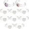 SUNNYCLUE 10 Stück 25 mm Cabochon Lünette Tablett Blank Armreif Verstellbares Rundes Armband Messing Armband Rohlinge Für Die Schmuckherstellung Blank Lünette Einstellungen Bulks DIY Handwerk Erwachse