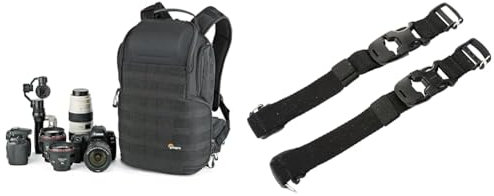 Lowepro ProTactic 350 AW II Modularer Rucksack mit recycelten Materialien & LP37184 ProTactic Quick Straps - Black