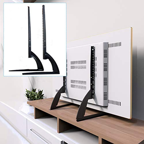 JINPRDAMZ Universal TV Stand - Adjustable Feet Fits 30-70 Inch TVs, Up to 35 kg, Black