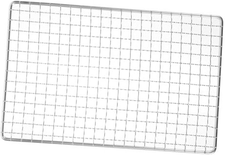 Toddmomy 2stücke Edelstahl Grillnetz Für BBQ Und Camping Wiederverwendbares Rechteckiges Grillzubehör Für Gebratenen Fisch Und Fleisch Silber