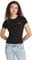 Tommy Jeans T-Shirt Manches Courtes Femme Slim Fit Linear Col Ras-du-Cou, Noir (Black), M