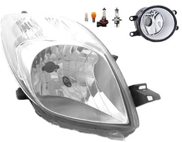 Johns, Scheinwerfer Halogen Front passend für Toyota Yaris XP9 01/2006-11/08 H4 Rechts + Nebelscheinwerfer + Leuchtmittel