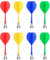 DHWEKU 8 Stück magnetische Dartpfeile Sicherheits-Ersatzpfeile Indoor Game Target Zubehör Soft-Dartpfeile 4 Farbmischung (Grün Rot Gelb Blau)