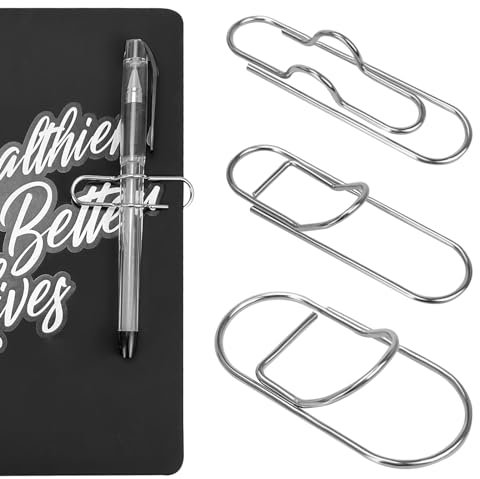 20 Stk Stifthalter Notizbuch Metall, Metall Stift Clip, Büroklammerhalter Stiftclips, Multifunktionale Stift-Clips, Edelstahl-Stifthalter-Clips, Stift Clip Assistent für Bücher, Notizbuch, Klemmbrett