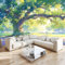3D Fototapete Grüner Baum Im Park Hochwertige Vlies Wandbild Modernes Wanddeko Tapete, Für Wohnzimmer Schlafzimmer Büro B200 X H140 Cm