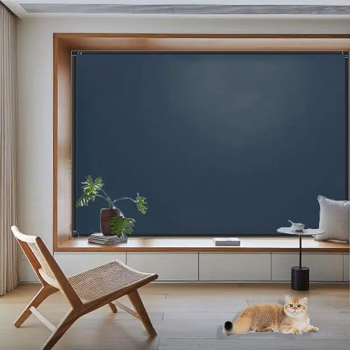 Thermorollo Hitzeschutz Dachfenster 60 x 200 cm, Adjustable and Lightweight, Regular, Wasserdicht, Einfach zu Säubern Verdunklungsrollo Dachfenster, mit Klettband für Auto Reisen, Blau