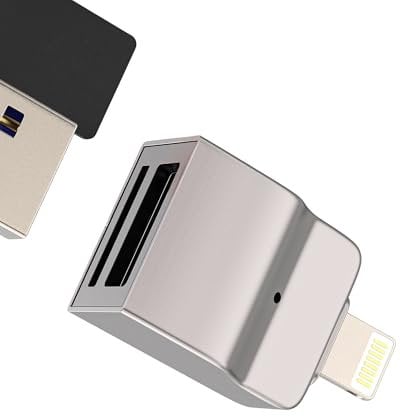 Lightning USB Adapter(2in1)Micro SD Card Reader OTG 3.0 cable Port for Apple iPhone 14 pro max for iPad TF Memory Stick Transfer Compact Flash Connector for ipad Android Digital Camera Mouse Keyboard