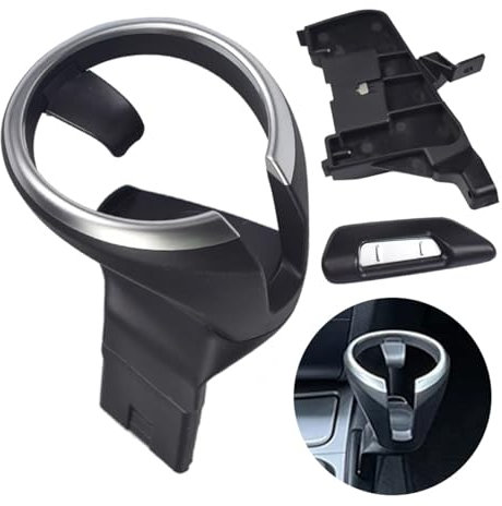 NEGRO Kit d'assemblage de porte-gobelets, adapté for 135i, 128i X1 E82 E84 E81 E87N, accessoires de voiture, support de voiture, siège arrière, porte-gobelet de voiture porte-gobelets de voiture(Black