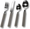 OWIJI Posate Acciaio Inox Set 24 Pezzi Tortora Design Classico Finitura Lucida Lavabile Lavastoviglie