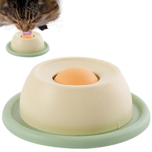 Gamelles pour chat qui mangent lentement - Assiette anti-fuite ronde interactive - Jouet anti-vomissement - Gamelle puzzle pour chats et animaux domestiques