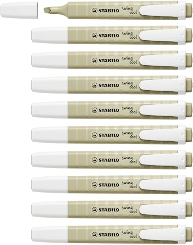 STABILO - Textmarker - swing cool NatureCOLORS | 10er Pack, schlammgrün