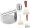 FELTECHELECTR Grill Zubehör Set 5 Teiliges Bbq Grillzubehör Set Mit Edelstahl Fleischpresse Gewürzflasche Bürste Und Spatel Ideal Für Outdoor Grillen Und Barbecue Zubehör Grill Zubehör