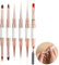 6 Pcs Nail Art Brushes Set Professional Double-Ended Nail Brush Kit, Thin Liner Pen, Acrylic Dust Brush, Fine Line Nail Art Painting Brush, Nail Art Tools Set Details Lines for Nail Polish Drawing