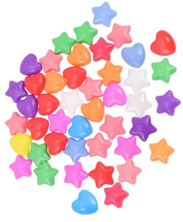 MOLUCKFU 60stücke Teiliges Aus Herz Und Sternförmigen Crush Ocean Balls Für Spielzelte Pools Und Partys Bunte Glatte Oberfläche Für Sicheres Spielen