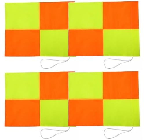 4 Stück Fußball-schiedsrichterfahnen, Tragbar, Großes Spielfeld, Eckfahnen, Schiedsrichter, Linienrichter, Fußball-eckfahnen Für Fußballplatz, Fußball, Fußballbahn, Volleyball, Training, Spiel,
