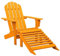 Myheimly Adirondack-Gartenstuhl mit Fußteil Massivholz Tanne Orange