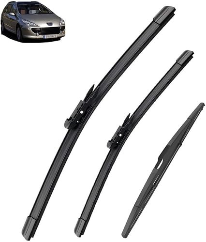 Limpiaparabrisas Parabrisas Para Peugeot 307 2005-2007 2006, Limpia Parabrisas Delanteras Y Traseras Coche Escobilla Limpiaparabr