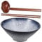 LIFKOME Tazón de Ramen Japonés de Cerámica con Cucharas Antideslizante para Fideos y Accesorios de Cocina Perfectos