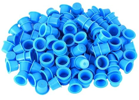 VICASKY Ink Cups Tattoo Ink Cups Pigment Containers for Eyelash Makeup Eyebrow Tattooing Portable Caps for Professional and Amateur Use 0.67 X 0.47 X 0.47 in