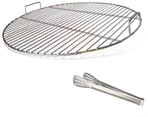 Griglia rotonda in acciaio inox con manico per barbecue Weber 7432 e 57 cm, adatta per cottura a carbone e barbecue all'aperto (55 cm)
