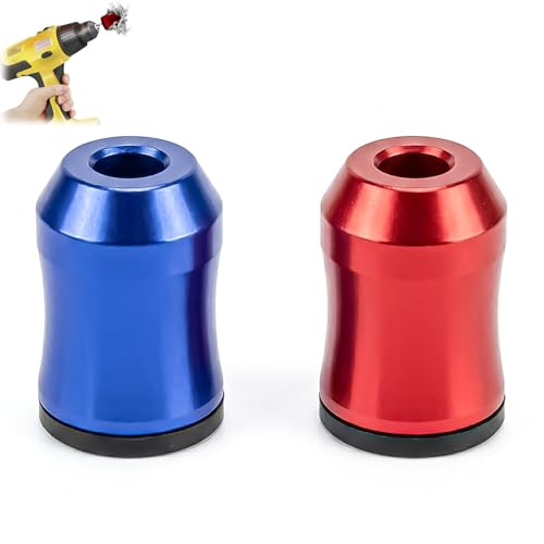 ZhuPu 2 Pcs Magnetic Screw Ring, Alloy Screwdriver Bit Holder For Power Drills, Metal Screw Holder For Cabinetry And Woodworking, Removable