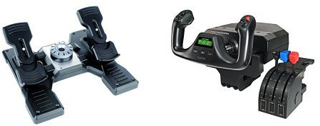 Logitech G Saitek PRO Flight Yoke System Controller per Simulatori di Volo + G Saitek PRO Flight Rudder Pedals Pedaliera per Simulatori di Volo