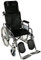 Mobiclinic®, Rollstuhl, Obelisco, Europäische marke, Für ältere und behinderte, Leichtgewicht, Aluminium, Pflegerollstuhl mit liegefunktion, Beinstütze kopfstütze, Schwarz, Sitzbreite 45 cm