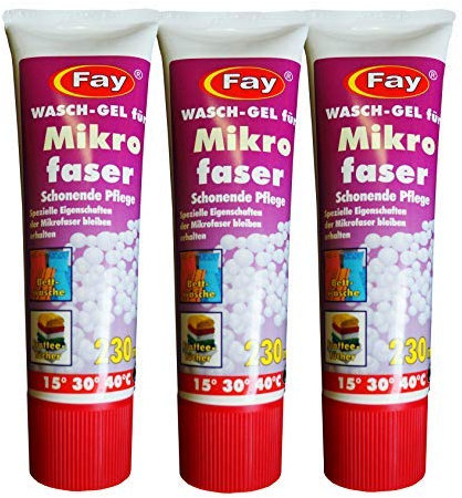 12 x Tube Fay Wasch-Gel für Mikrofaser 230ml, Spezialwaschmittel, Vollwaschmittel