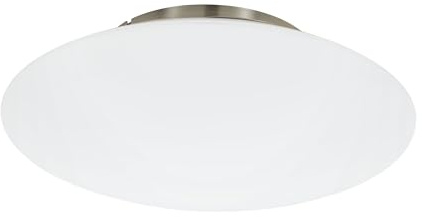EGLO connect LED Deckenleuchte Frattina-C 1 flammige | Deckenlampe aus Stahl und Kunststoff in Nickel-Matt, Weiß, Farbtemperaturwechsel (warm, neutral, kalt), RGB, dimmbar