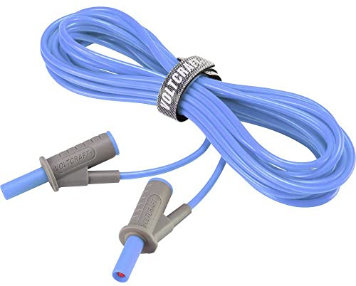 VOLTCRAFT MSB-501 Sicherheits-Messleitung Lamellenstecker 4 mm Lamellenstecker 4 mm 5.00 m Blau 1 St.