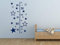 Wachstumsmesser Kinderzimmer Messlatte Kind Maßband, Messleiste als Wandaufkleber Sterne, Wandtattoo Mädchen Geschenk zur Geburt Geburtstag / 100x57cm / 074 mittelgrau
