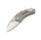 Sanrenmu Falten Taschenmesser 42mm Kompakte Größe EDC Messer 4077MUC Messer 4Cr15N Klinge 420 Stahlgriff Multifunktion mit Flaschenöffner Schraubenschlüssel für Outdoor Camping Wandern (Grau-SKE)