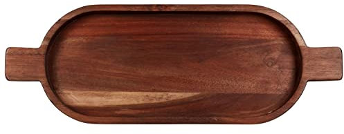 ASA 93916970 Ovales Brett aus massivem Akazienholz, 49,6 x 18 H 3,5 cm