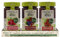 PRISCA Mermelada 100% Ecológica de Frambuesa, Frutos Rojos, Fresa - Sin Azúcar - 3 Unidades de 240 gr