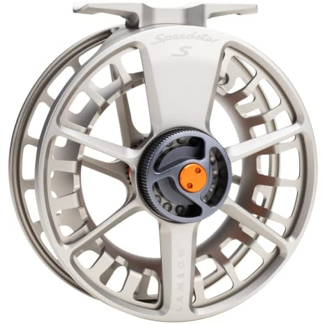 LAMSON | Speedster S-Series -5+ Fly Fishing Reel | All-Water | Super Large Arbor, Fully CNC Machine/Anodized, Rapid Line Pick up | Ember | 4wt 5wt 6wt Size