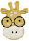 Mono-Quick Bügelbild Aufnäher Patch Applikation zum Aufbügeln Zoo Tiere Giraffe 5,5 cm x 7,5 cm