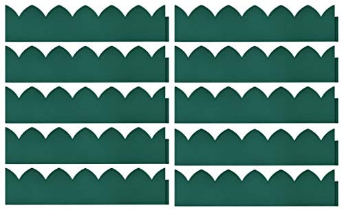Tidyard 10 x Rasenkanten Gartenzaun-Design Pflanzenbeete Beeteinfassungen (Jede Platte): 65 x 15 cm aus PP,Beetbegrenzung Steckzaun Rasenflächen Beim Anschließen ist kein Montagezubehör erforderlich