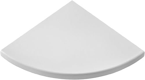 DECORLEGNO MENSOLA Angolo Squadrata Mezzaluna A Parete ARREDO CASA Varie Misure E Colori (Bianco, 35x35x1,8 cm)