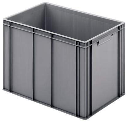 aidB Eurobehälter mit geschlossenen Griffen, 600 x 400 x 420 mm, stapelbar mit anderen Euroboxen