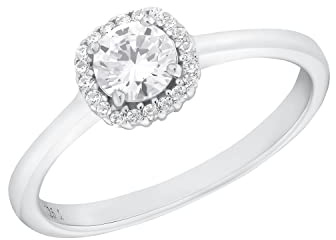 Amor Ring 925 Sterling Silber Damen Ringe, mit Zirkonia synth., Silber, Kommt in Schmuck Geschenk Box, 2035651