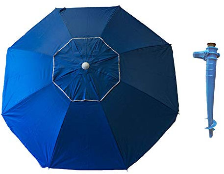 Sombrilla playa inclinable 160 Cm hierro y poliéster protección UV con pincho